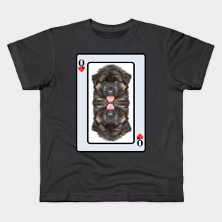 German Shepherd Queen Of Hearts Kids T-Shirt